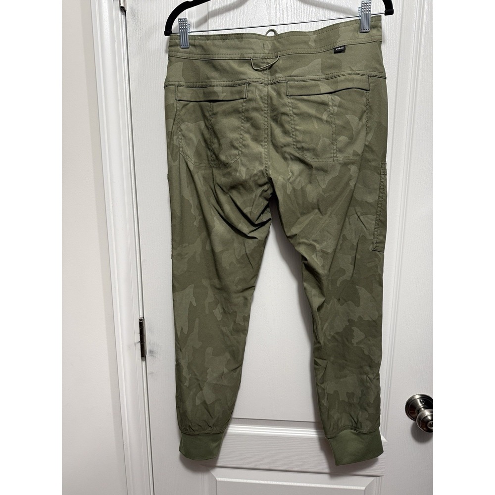 prAna Halle Jogger II Pants Women's 6 Sage Green Camo Outdoor Hiking Travel - Picture 2 of 16